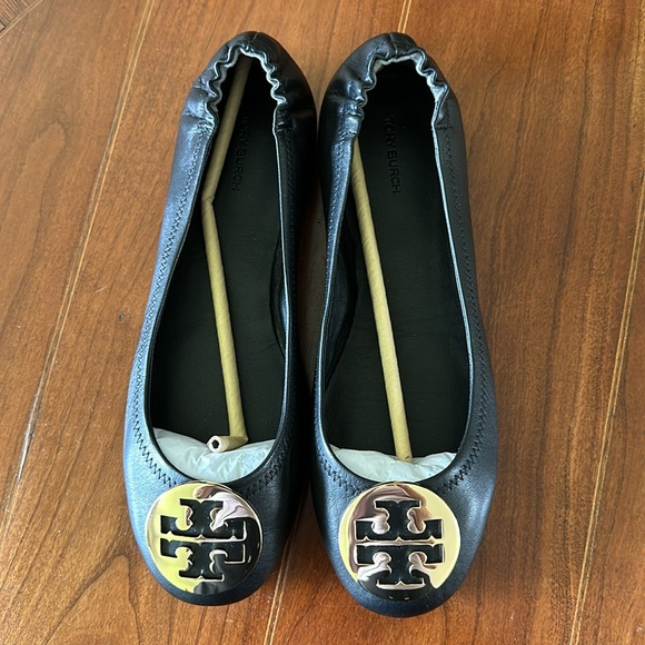 Tory Burch Shoes - Tory Burch Minnie Travel Flat Black Size 10 New!